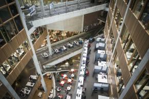 Studieplekken in de universiteit van Wageningen. In de Keuzegids Universiteiten van 2016 is de universiteit voor de twaalfde keer op rij uitgeroepen tot de beste universiteit van Nederland. Beeld ANP
